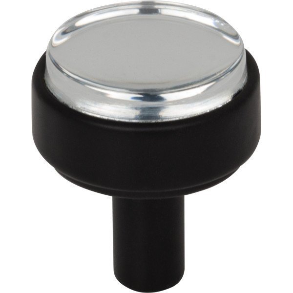 Jeffrey Alexander 1-1/8" Diameter Matte Black Carmen Cabinet Knob 775MB